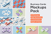 Business Cards Mockup Pack, a Print Template by BULBFISH (Thumbnail 1 of 10)