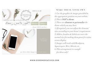 Botanical Website Blog Branding Kit