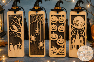 Halloween Bookmark Laser Cut SVG, an Object Graphic by Rose Art