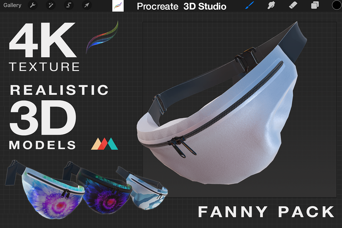 Procreate 3d Model - Fanny Pack, an Object 3D Model by Procreate3dStudio (Photo 1 of 4)