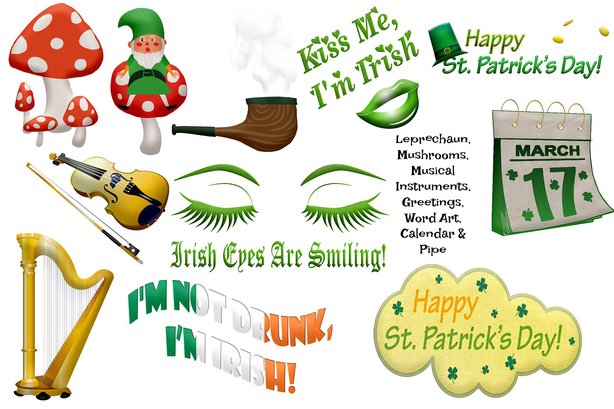 St Patrick's Day Clip Art, an Illustration by FrankiesDaughtersDesign (Photo 6 of 8)