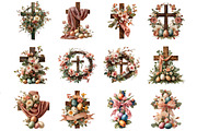 Easter Cross Clipart, an Illustration by DreamArtGraphic (Thumbnail 2 of 4)