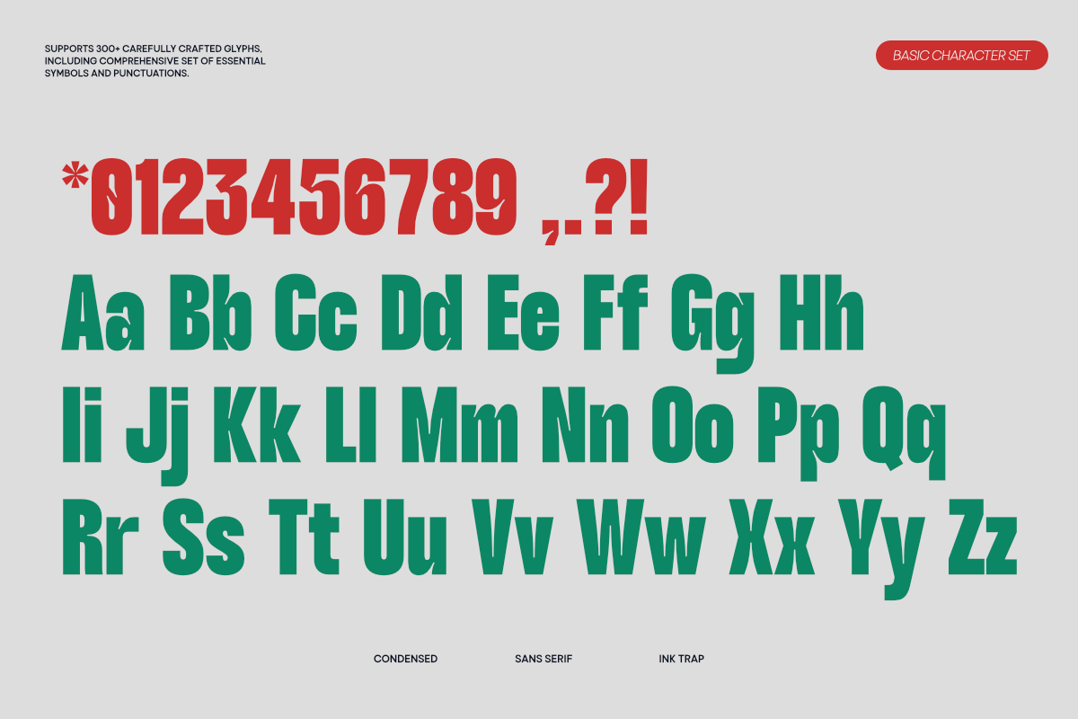 TBJ Gobank Condensed Inktrap Power, a Sans Serif Font by Taboja Studio (Photo 2 of 15)