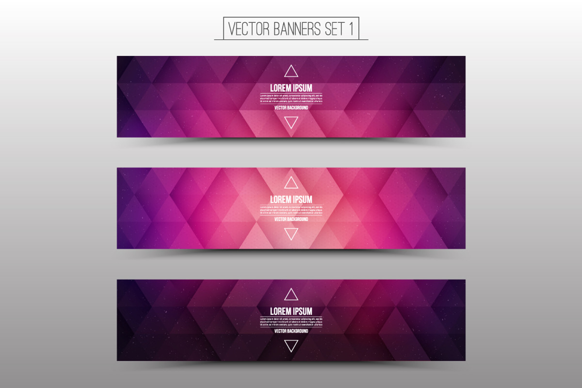 Geometrical Vector Web Banners, an UI Kit Template by yamonstro (Photo 2 of 4)