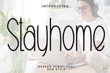 Stayhome | Script Font