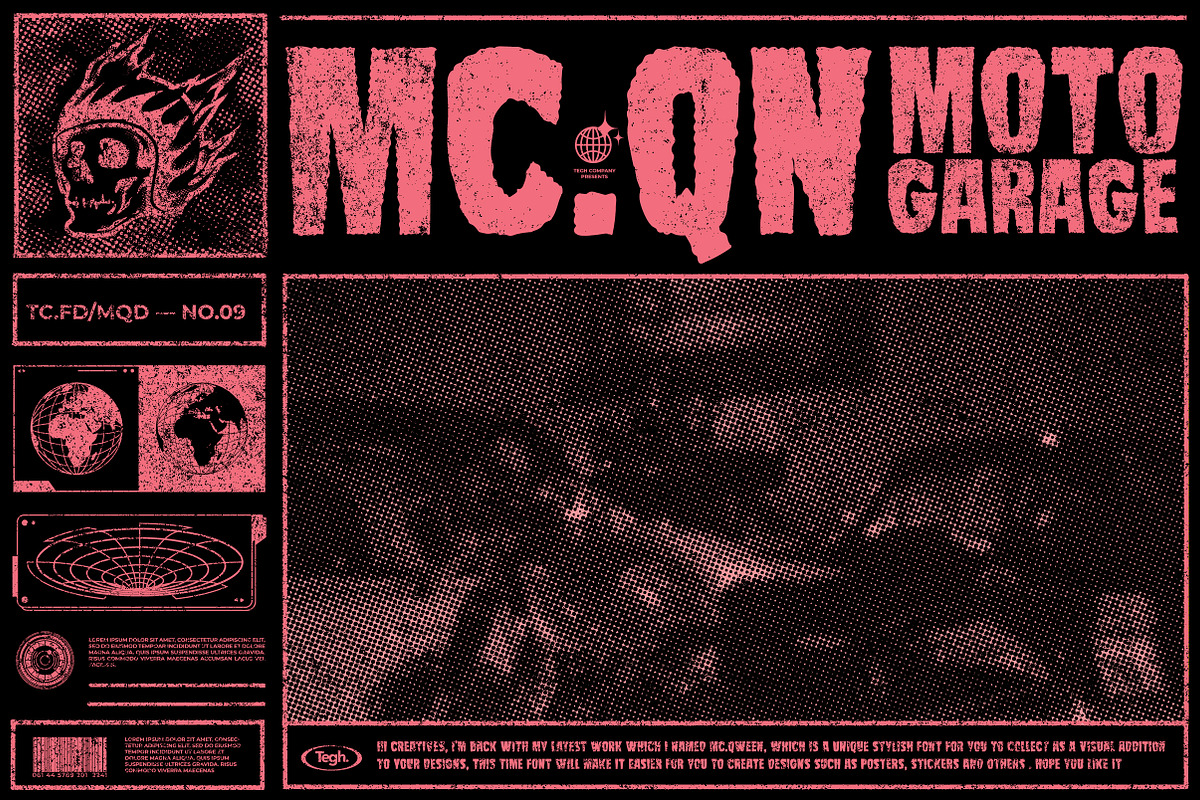 Mc.Queen display font + badge, a Font by Tegh co. (Photo 4 of 16)