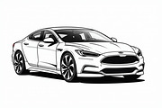 Luxury Sports Sedan Vector Clipart S, an Illustration by Designs_River (Thumbnail 6 of 7)