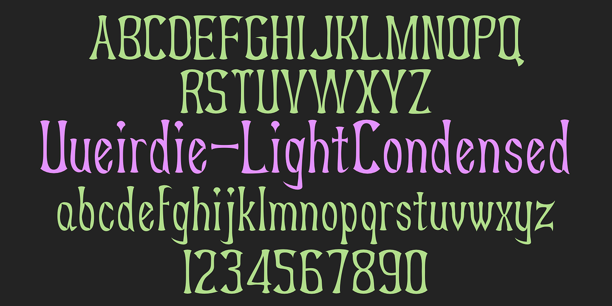 Uueirdie, a Handwritten Font by Ingrimayne Type (Photo 3 of 7)