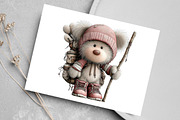 Watercolor Teddy Bear Clipart Bundle, an Illustration by Canvas Craft (Thumbnail 5 of 8)