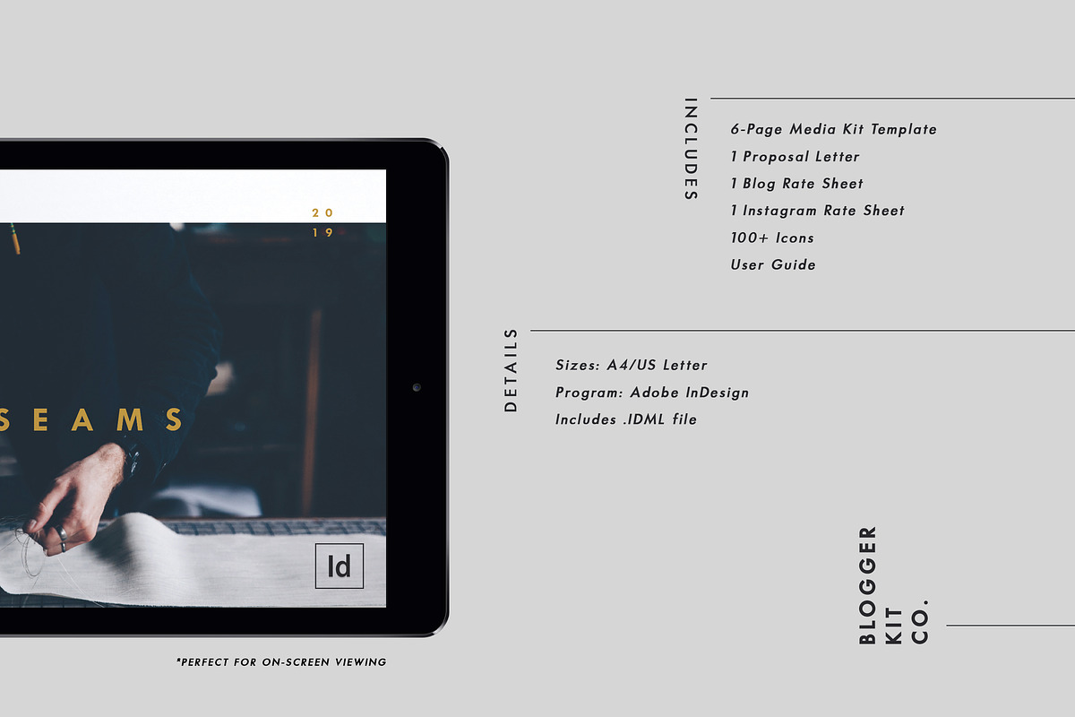 Blog Media Kit + Sponsorship | 9 Pgs, a Resume Template by Blogger Kit Co. (Photo 4 of 5)