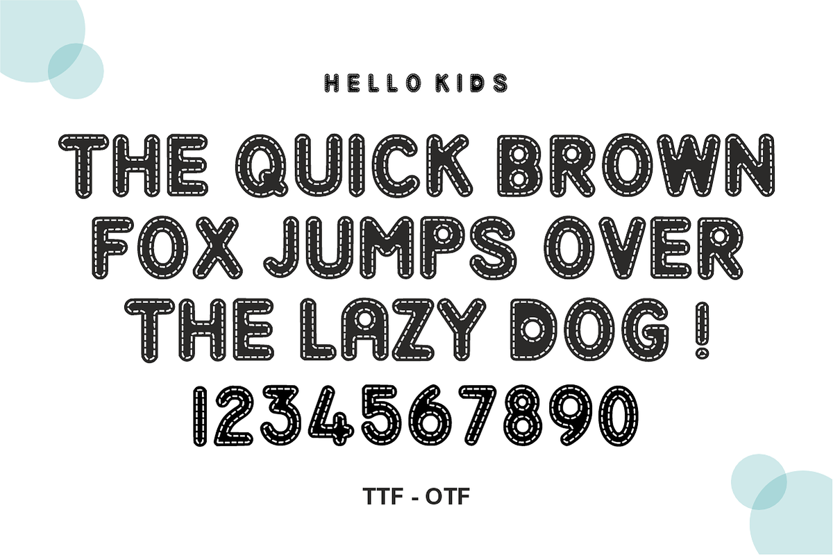 Disney Stitches – Stitched Font, a Sans Serif Font by KiddoGlyphs Studio (Photo 4 of 5)