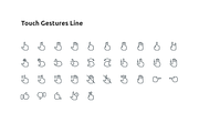 35 Touch Gestures Line Icon, an Outline Icon by Those Icons (Thumbnail 2 of 2)