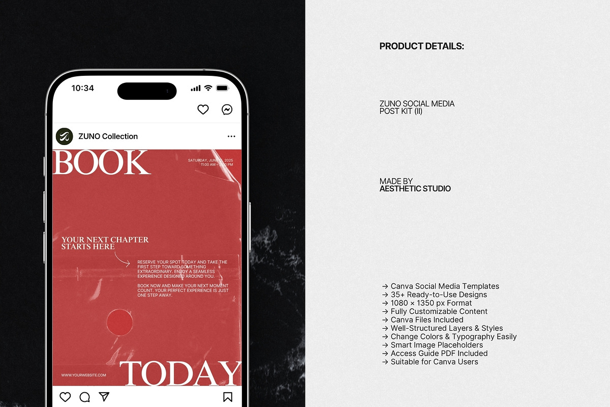 ZUNO | Social Media Kit (II), a Social Media Template by The Aesthetic Studio (Photo 7 of 10)