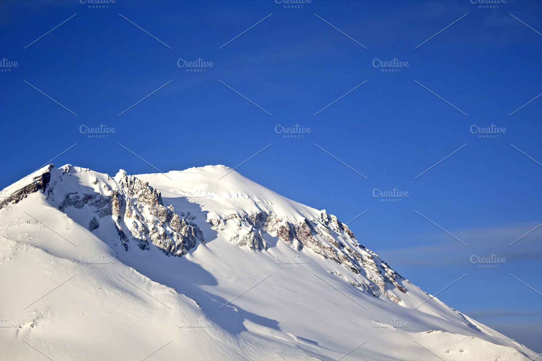 Snow On Mountain Landscape