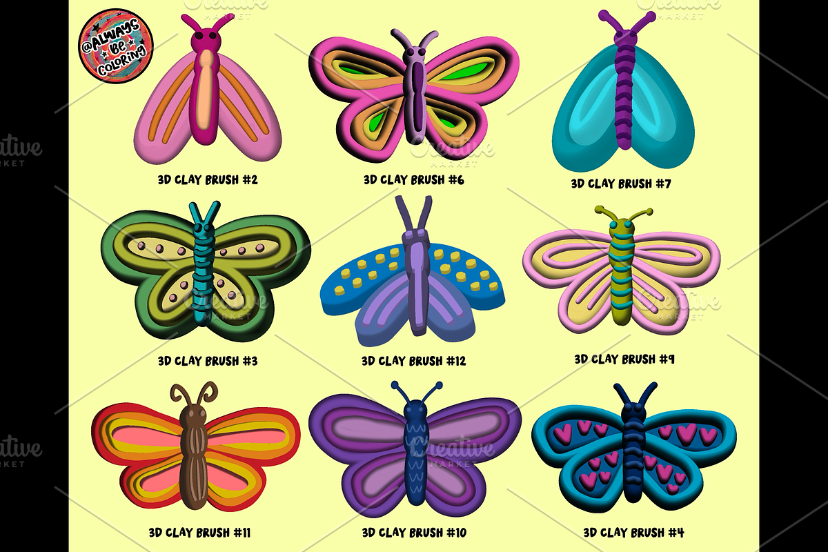Procreate Clay Brush Set, a Brush Add-On by AlwaysBeColoring (Photo 7 of 9)