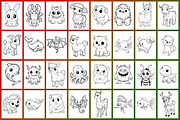 Cute Animals Coloring Page, a Graphic by Forhadx5 (Thumbnail 5 of 12)
