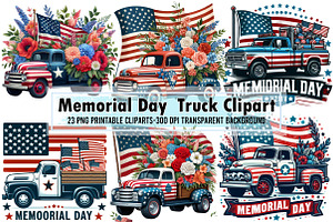 Memorial Day  Truck Clipart The Down, an Animal Illustration by Sublimation Artist