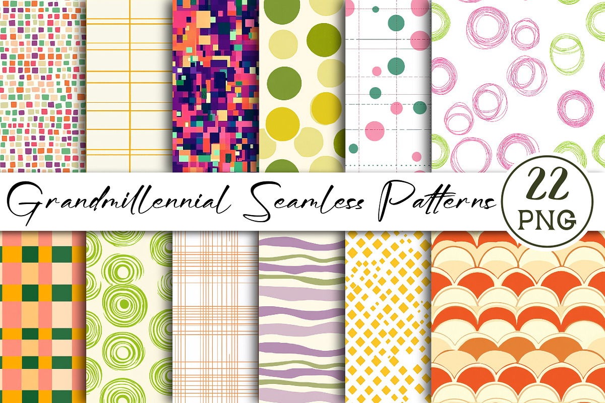 Quirky Lines Seamless Patterns, a Pattern Graphic by Libby Wishes (Photo 1 of 6)