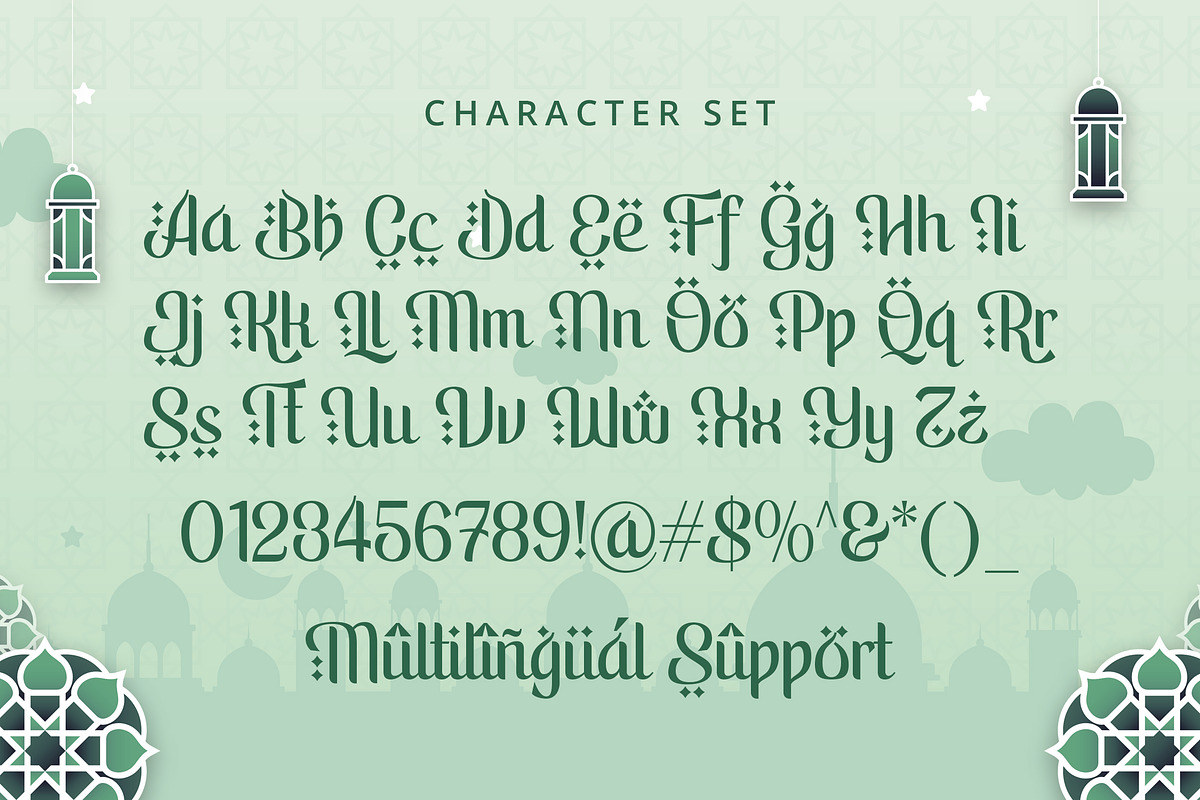 Ramadanish - Arabic Font Style, a Serif Font by agnyhasyastudio (Photo 5 of 9)