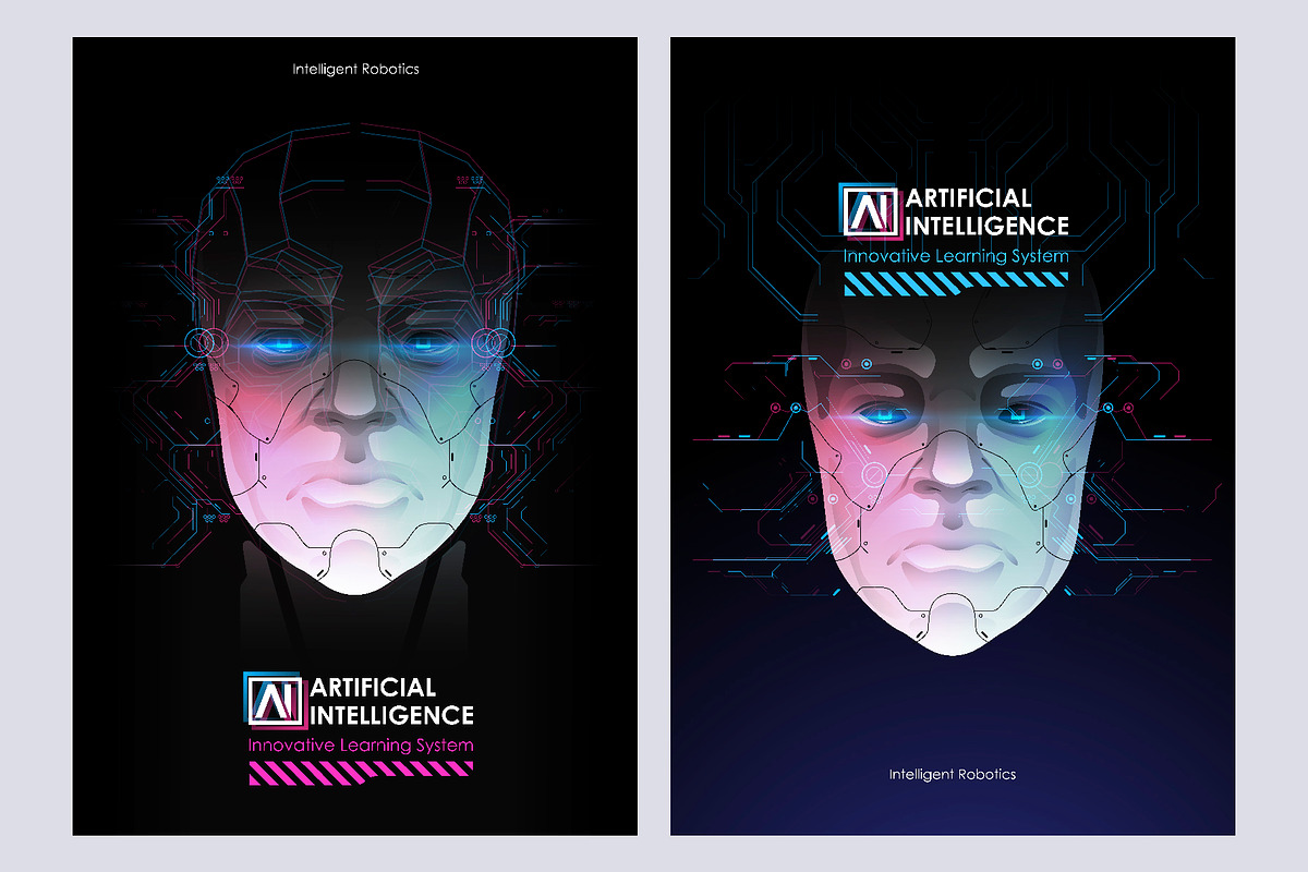 Futuristic posters AI, a Technology Illustration by Andrew_Derr (Photo 3 of 11)