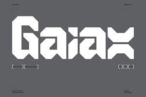 Gaiax - Futuristic Font, a Sans Serif Font by Enxyclo Studio