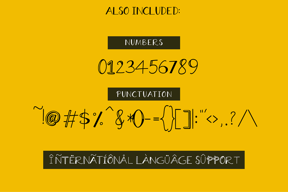 Extra Cheese Font Set - Only $5!, a Sans Serif Font by theinkaffair (Photo 9 of 9)