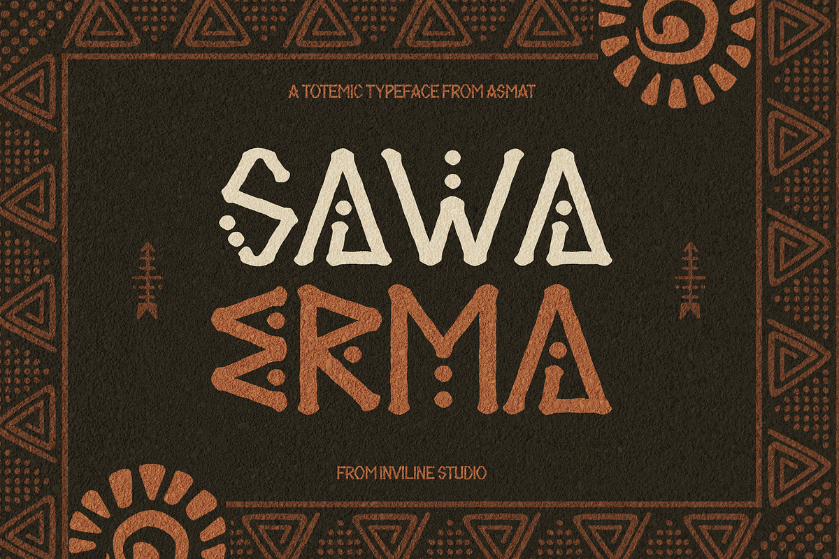 Sawa Erma – A Totemic Typeface, a Handwritten Font by Inviline.co (Photo 1 of 15)
