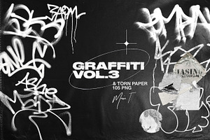 105 Graffiti & Torn Paper PNG Vol.3