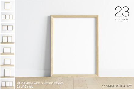 Wood Frames Bundle - 23 Mockups