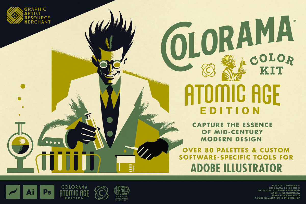 Colorama: Atomic Age (Illustrator), a Brushes & More by G.A.R.M. Company (Photo 2 of 9)