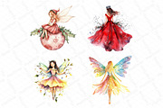 Fantasy Christmas Fairy Clipart, an Illustration by DreamPrint404 (Thumbnail 3 of 6)