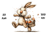 Whimsical Floral Easter Rabbit, an Animal Illustration by GiraffeCreative (Thumbnail 16 of 20)