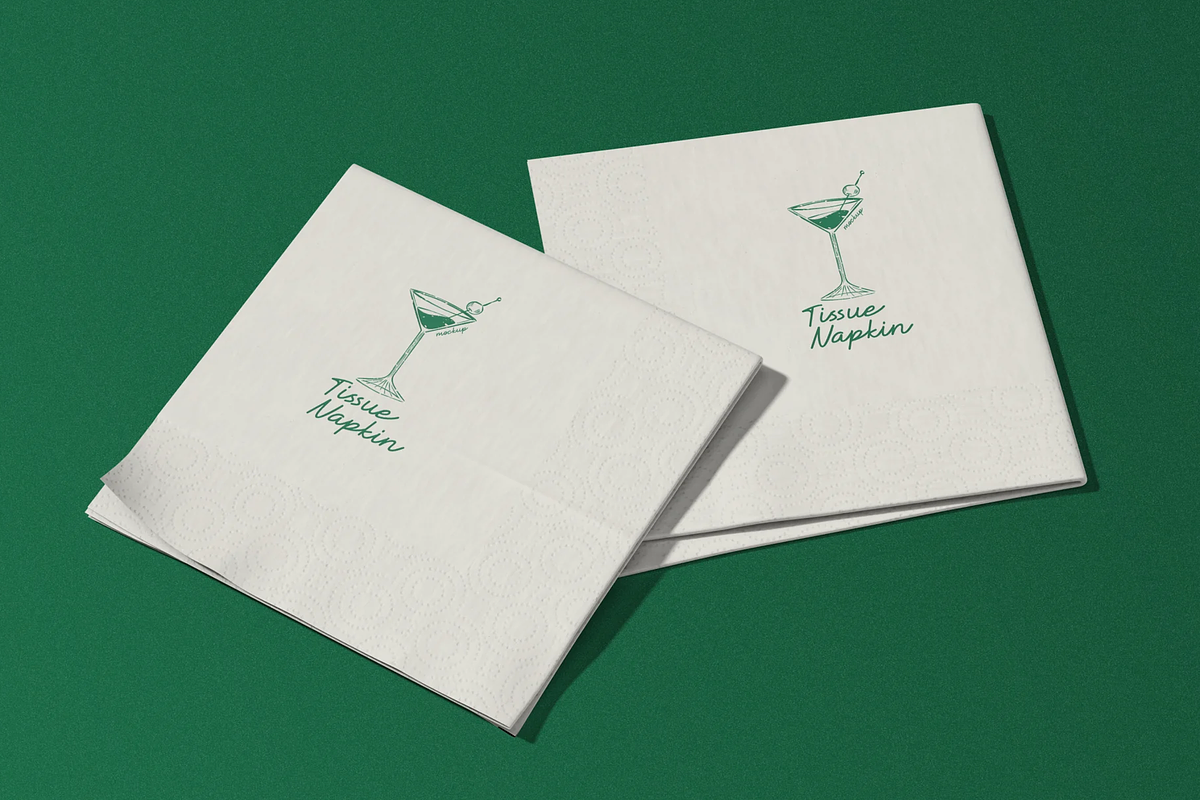 Restaurant Paper Napkin Mockup, a Household Mockup by graphicsauce (Photo 4 of 4)