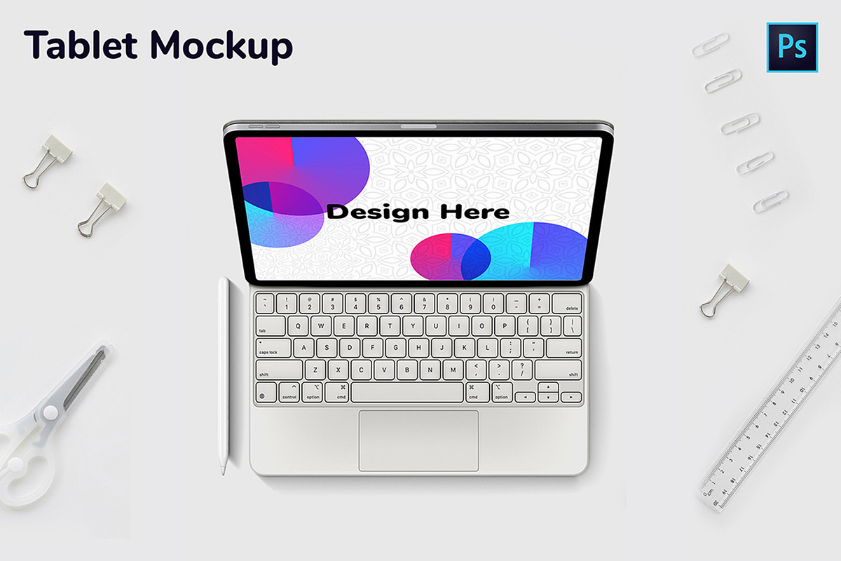 Tablet PSD Mockup Template, a Books & Magazine Mockup by VictorThemes