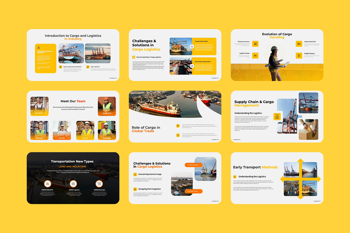 Logistics & cargo PowerPoint, a Presentation Template by Premast (Photo 3 of 4)
