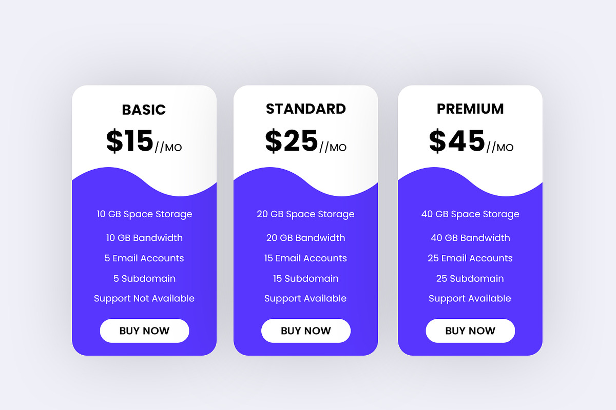 Clean Pricing Tables, a Templates & Theme by Youme Techworld (Photo 4 of 4)