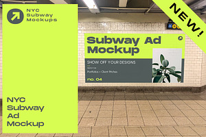 NYC Subway Billboard Mockup