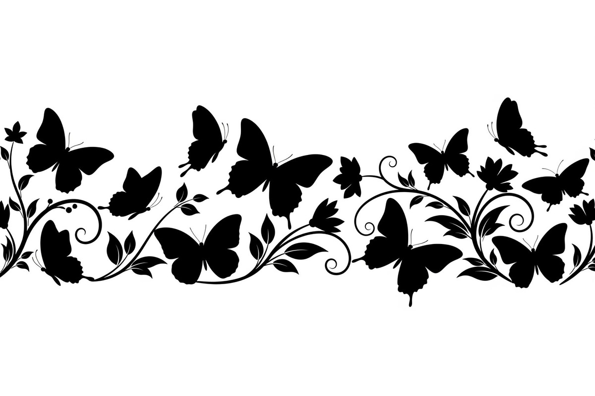 Floral Grass Border Silhouette Bundl, an Illustration by Amazin_art (Photo 31 of 51)