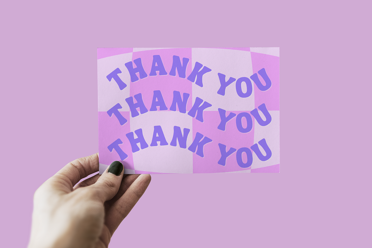 Retro Thank You Card Template, a Templates & Theme by Boltik Studio (Photo 5 of 9)