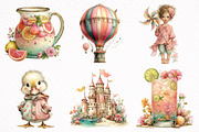 Summer Watercolor Clipart PNG, an Illustration by DreamArtGraphic (Thumbnail 3 of 8)