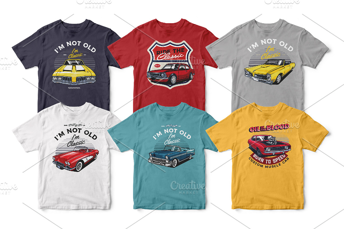 Classic Car Vector Pack vol 2, a Transportation Illustration by The BolzStudio (Photo 10 of 10)