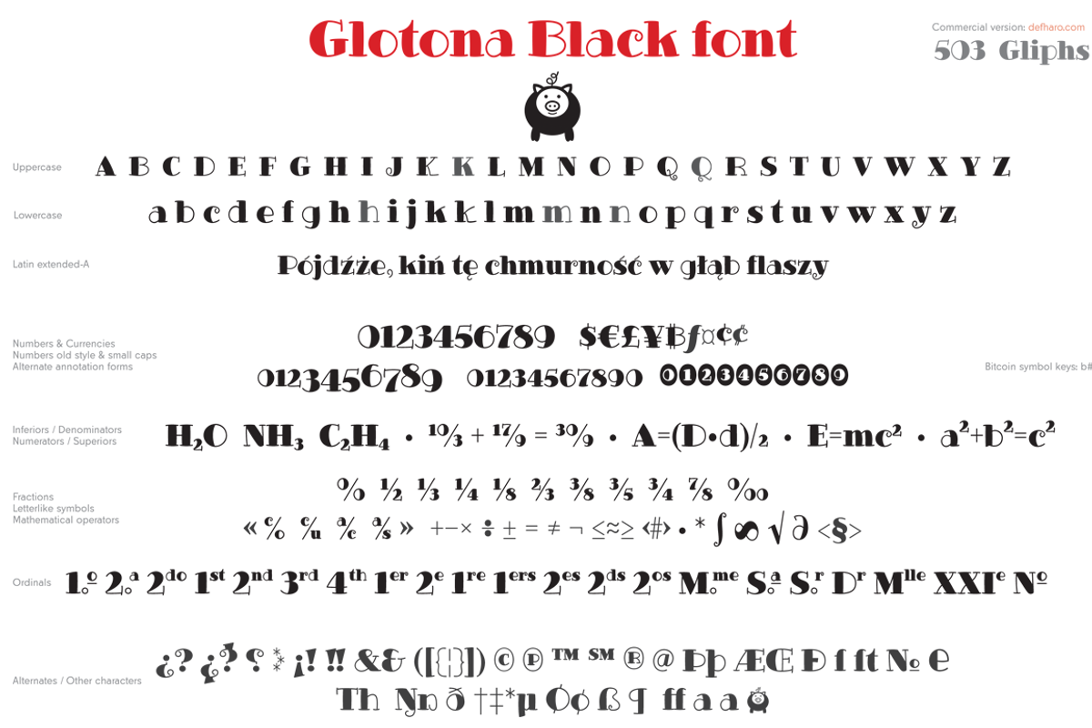 Glotona Black & White fonts preview 7