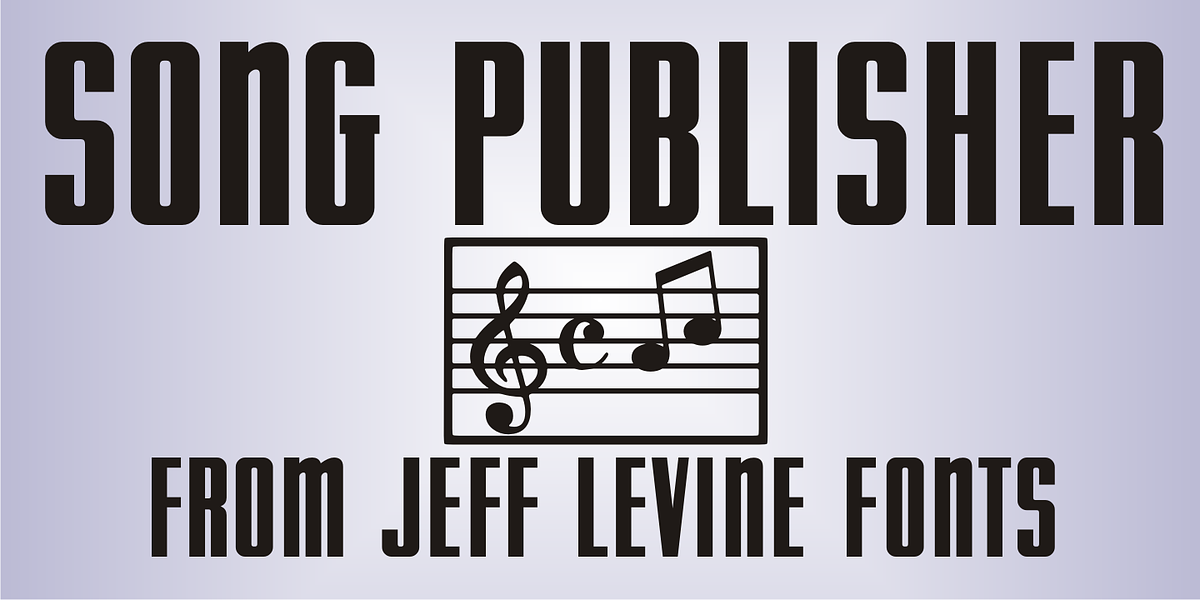 Song Publisher JNL, a Sans Serif Font by Jeff Levine Fonts