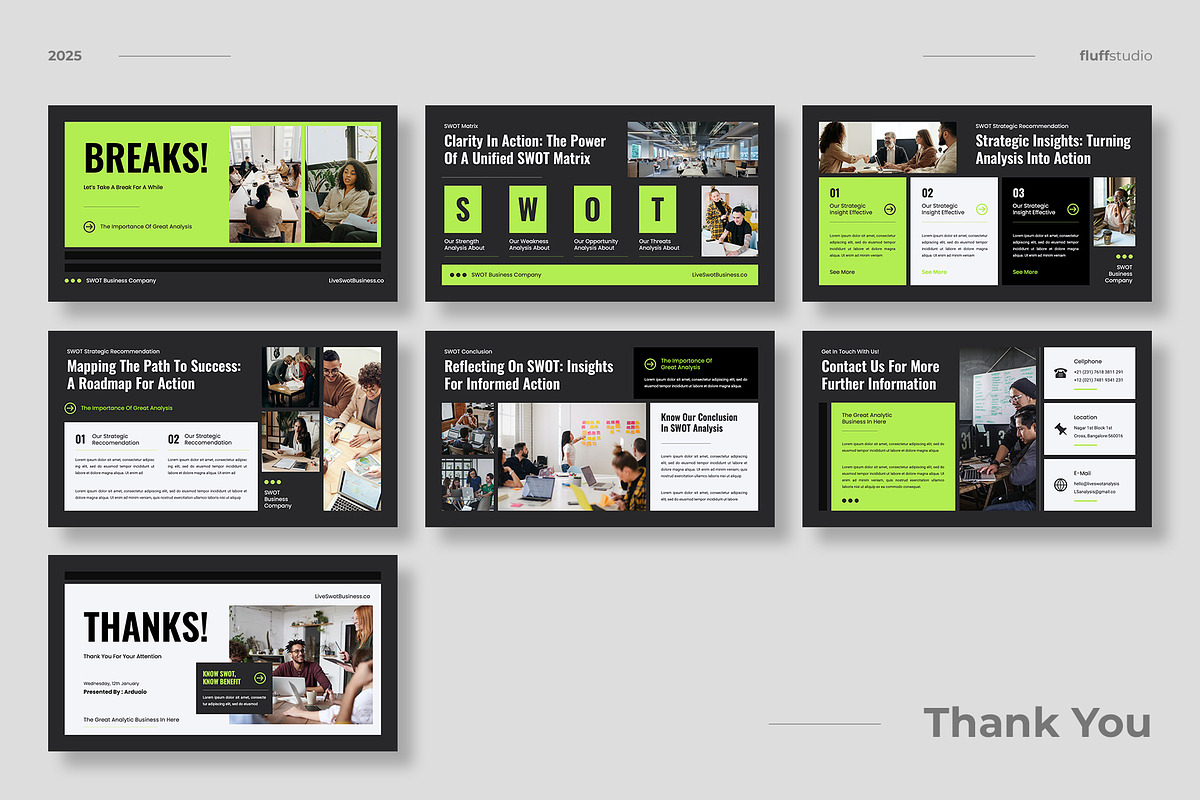 SWOT Analysis Keynote Template, a Presentation Template by fluffstudio (Photo 4 of 4)