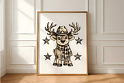 Vintage Reindeer Christmas PNG, a Seasonal Illustration by Daily.Designs (Thumbnail 5 of 5)