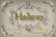 Helevo Quilling Pack font & ornament, a Sans Serif Font by Studio Debelle (Thumbnail 1 of 6)