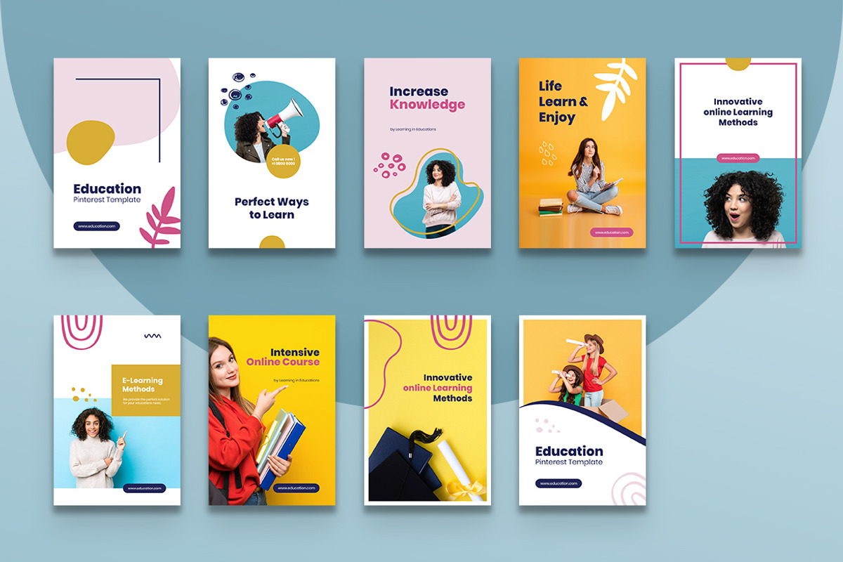 Education Pinterest Template, a Social Media Template by Rahardi Creative