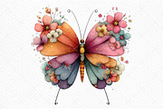 Whimsical Spring Butterfly Clipart, an Illustration by Craft Nest (Thumbnail 11 of 11)