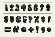 Black Bubble Letters, an Object Graphic by Kate Creative Studio (Thumbnail 4 of 7)