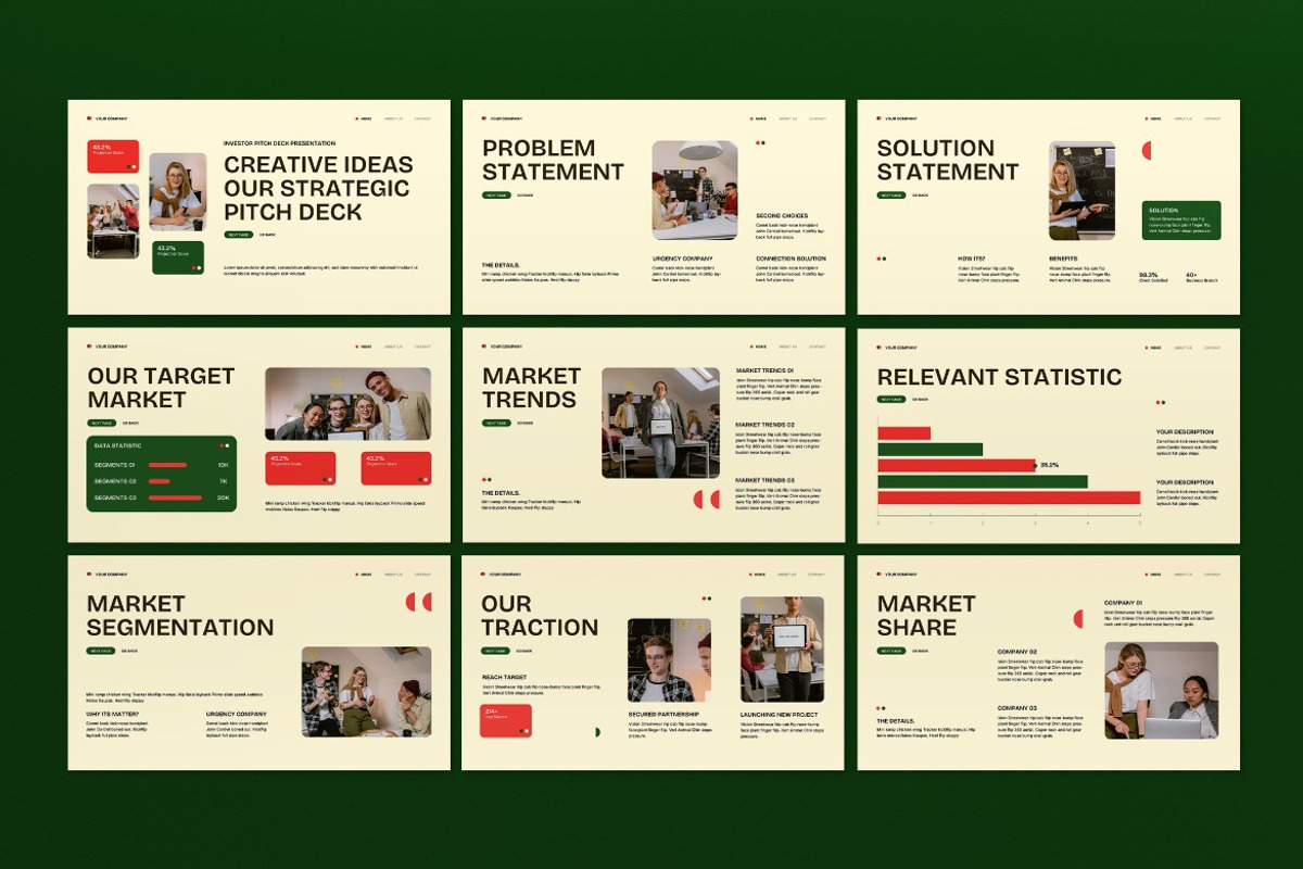 Beige Modern Investor Pitch Deck PPT, a Presentation Template by graphicook (Photo 2 of 5)